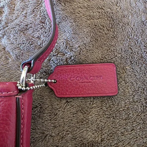 Coach Fuchsia Pink Pebbled Leather Crossbody Bag – Gold Hardware - Picture 4 of 16